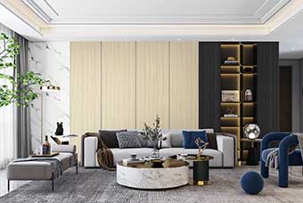 潮阳轻奢风格-客厅