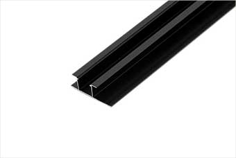 潮阳航空纤维墙咔铝合金带灯中条(哑黑氧化)